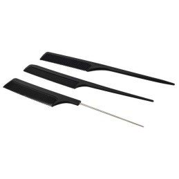 Kampaajasarja kampa 10 kpl | Lämmönkestävä & Hellävarainen | Musta