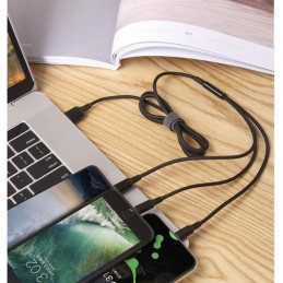 3-in-1 USB-Latauskaapeli 1.2m | iPhone, Micro-USB & USB-C