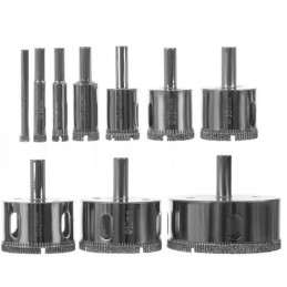 Timanttireikäsasetti 10 kpl (6–68 mm) | Keraamiset laatat & lasi