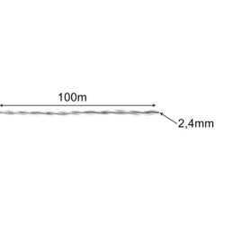 Ammattitason trimmerisiima vahvistettu neliö 2,4 mm x 100 m | Kestävä ja hiljainen siima polttomoottorikäyttöisiin trimmeriin