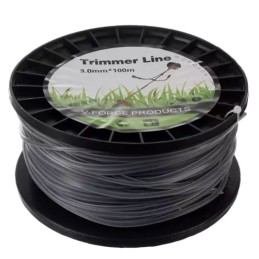 Vahvistettu trimmerisiima neliö 3mm x 100m | Kestävä siima raivaussahaan