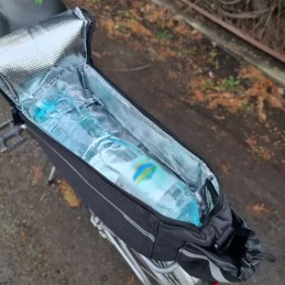 Suuri pyörän tavaratelineen kylmälaukku 9l | Lämpöeristetty pyörälaukku heijastimilla