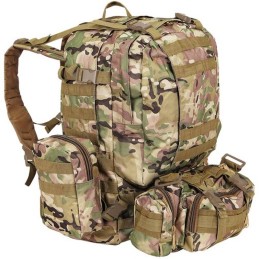 Taktinen Camo Sotilasreppu 45L + 3.5L Vyölaukku | Modulaarinen armeijareppu