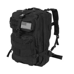 Musta Taktinen Sotilasreppu 35L MOLLE XL | Armeijareppu kouluun ja retkeilyyn