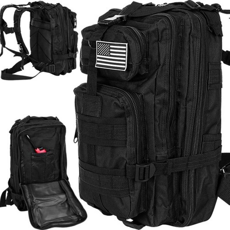 Musta Sotilasreppu 20L MOLLE | Taktinen reppu ja armeijareppu