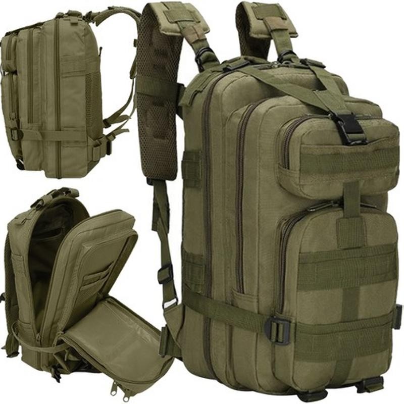 Vihreä Sotilasreppu 35L MOLLE | Taktinen retkeilyreppu
