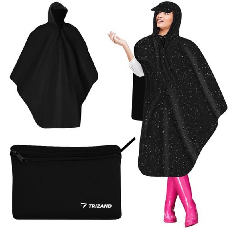 Sadeponcho ja Säilytyspussi | Vedenpitävä sadetakki pyöräilyyn