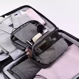 Ripustettava kosmetiikkalaukku harmaa – 3 taskua