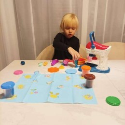 Iso muovailumassasetti – mikseri, 5 massaa ja tarvikkeet