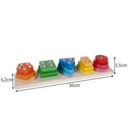 Puinen lajittelulelu lapsille – 5 muotoa, 2+