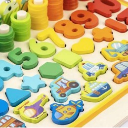 Puinen lajittelulelu 6-in-1 – 3+