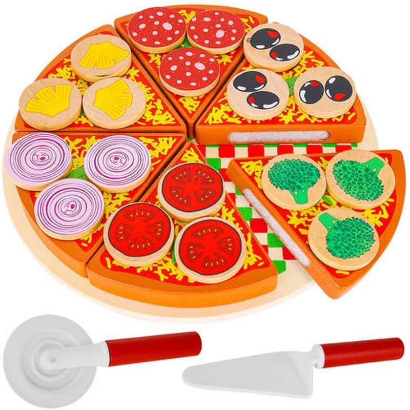 Puinen leikattava pizza – 27 osaa