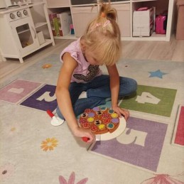 Puinen leikattava pizza – 27 osaa