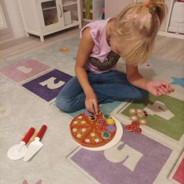 Puinen leikattava pizza – 27 osaa