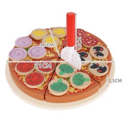 Puinen leikattava pizza – 27 osaa