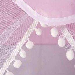 Lasten leikkiteltta LED-valoilla – vaaleanpunainen
