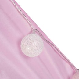 Lasten leikkiteltta LED-valoilla – vaaleanpunainen