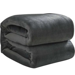 Pehmeä harmaa torkkupeitto 200 × 160 cm