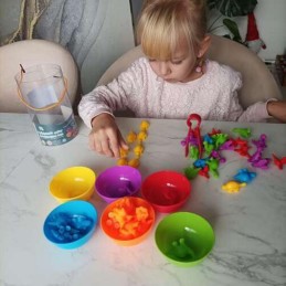 Dinosaurusten lajittelusetti – 56 osaa, värit ja laskeminen