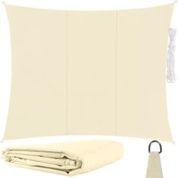 Aurinkovarjopurje 4x3m Beige (180g/m²) | Erittäin kestävä ja suuri