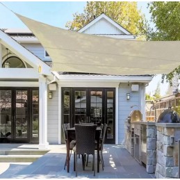 Aurinkovarjopurje 4x3m Beige (180g/m²) | Erittäin kestävä ja suuri