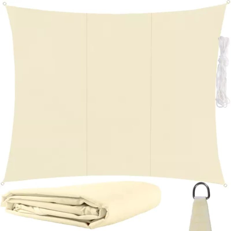 Neliö Aurinkovarjopurje 3,6x3,6 m Beige | Tyylikäs UV-suoja pihalle