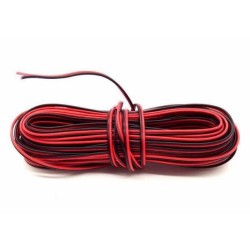 2-pin LED-jatkojohto 1m | 22 AWG | Punainen/Musta pienjännitekaapeli