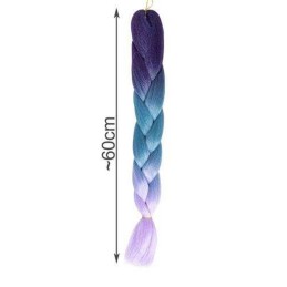 Synteettiset kuituhiukset Ombre 60 cm | Lämmönkestävät letityshiukset