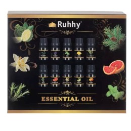 Eteeriset öljyt 10 kpl sarja (15 ml) | Vesiliukoinen aromaterapiasetti ilmankostuttimeen