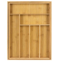 Jatkettava bambu-lokerikko laatikkoon | 6-8 lokeroa