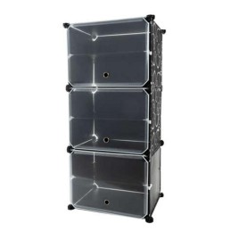 Modulaarinen kenkäteline 6 tasoa | Musta kenkäkaappi 12 parille
