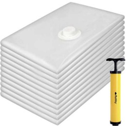 Tyhjiöpussit vaatteille ja petivaatteille 10 kpl 50x70cm | Tilansäästöpussit käsipumpulla