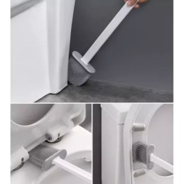 Silikoninen WC-harja Ruhhy telineellä | Tyylikäs slim wc-harjasetti kylpyhuoneeseen