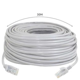 LAN-verkkokaapeli 30 m – UTP Cat5e, RJ45, harmaa