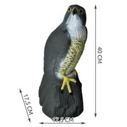 Lintupelotin Haukka 40 cm | Realistinen muovihaukka parvekkeelle ja puutarhaan
