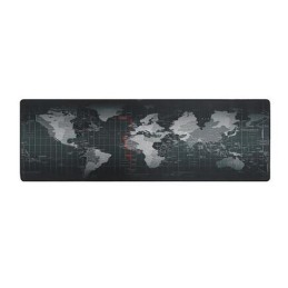 Suuri XXL-hiirimatto 88x30 cm | Vedenpitävä pelimatto maailmankartalla