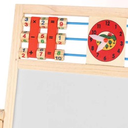 Kaksipuolinen Puinen Puuhataulu (6-in-1) – Opetuslelu Lapselle