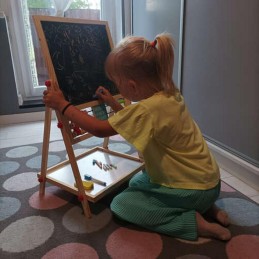Kaksipuolinen Puinen Puuhataulu (6-in-1) – Opetuslelu Lapselle