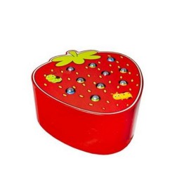 Puinen Mansikka-Magneettipeli | Ota mato -peli lapsille