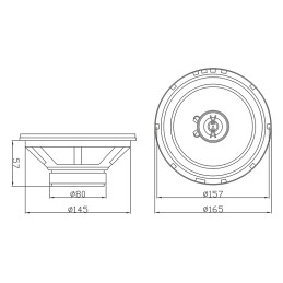 Autokaiutinsarja BLOW R-165 | 6,5" 2-tie | 120W | 4 Ohm