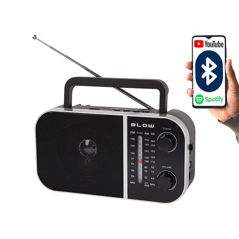Kannettava radio Blow RA6 | Bluetooth | AM/FM | USB | SD