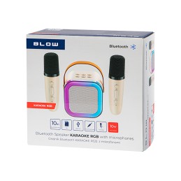 Langaton karaoke-setti | 2 mikrofonia | Bluetooth 5.3 | RGB-valot