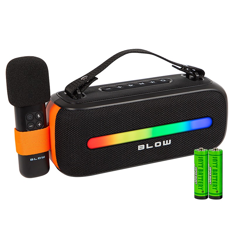 Bluetooth-kaiutin karaoke-mikrofonilla 60W | RGB-valot | Blow Soundbox