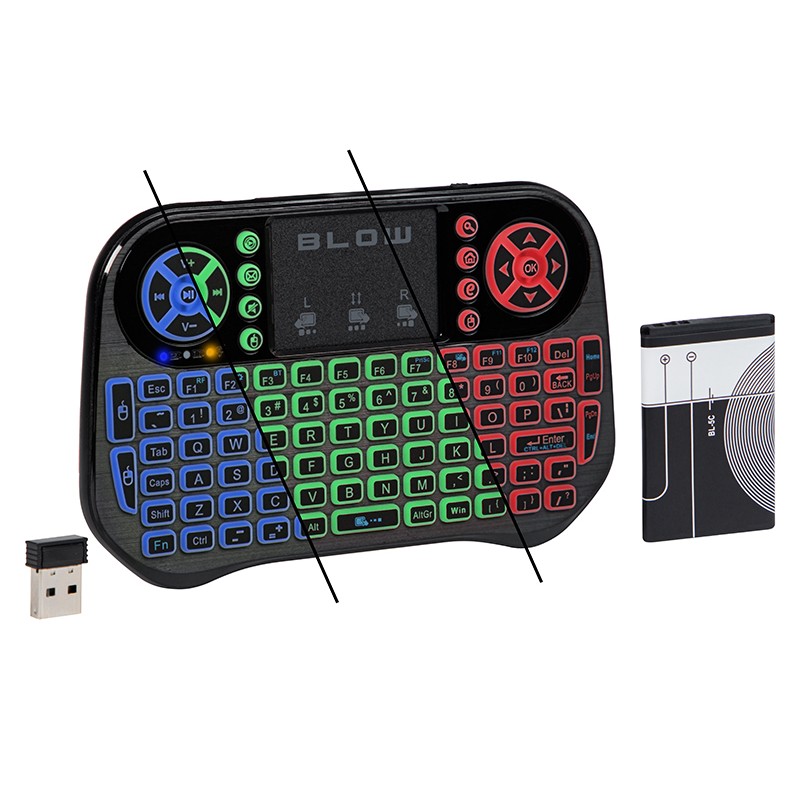 Langaton mininäppäimistö BLOW KS-6 | Touchpad | RGB-taustavalo