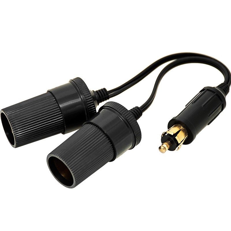 Euro-pistoke jakaja 12mm | 2x tupakansytytinpistorasia | 12V/24V