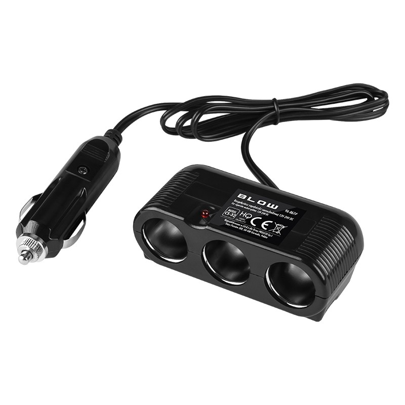 Tupakansytyttimen haaroitin 3-osainen CS-32 | 12V/24V 10A