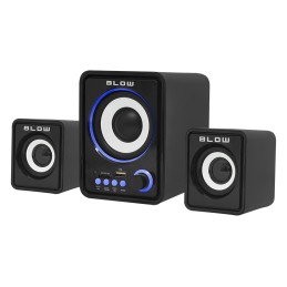 Kaiutinsarja 2.1 LED | USB-virta | Subwoofer | MP3-soitin
