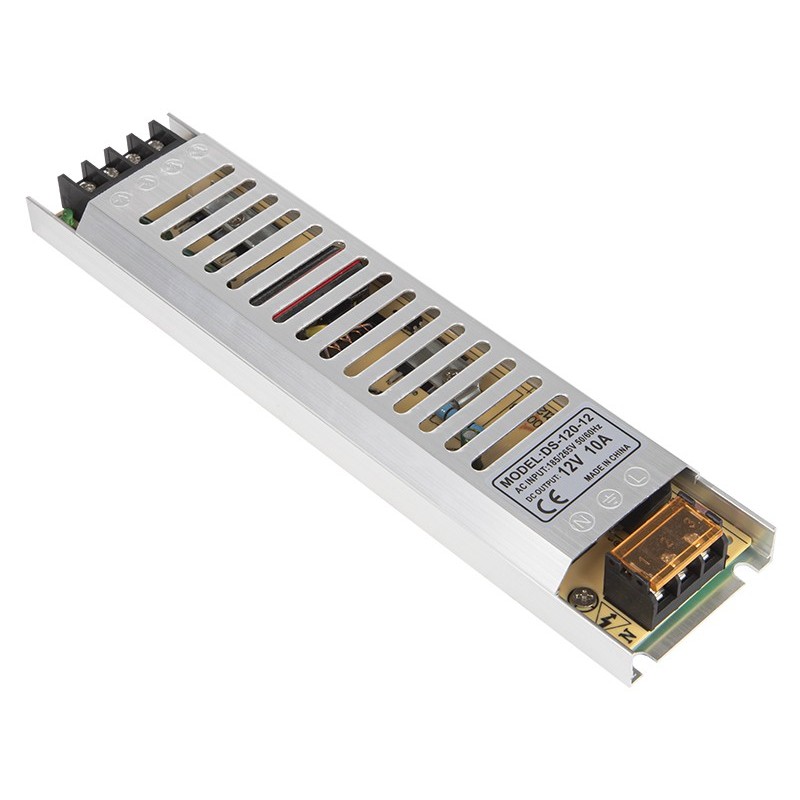 Ultra Slim LED-virtalähde 12V 10A 120W | Ohut 18mm