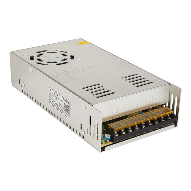 Asennusvirtalähde 12V 30A 360W | LED- ja CCTV-virtalähde | Metalli