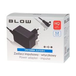 Virtalähde 12V 1000mA 1A | 5.5/2.1 mm | Reitittimille